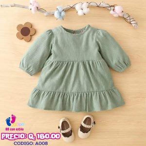 Vestido casual manga larga