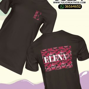 Playera con diseño de besos.