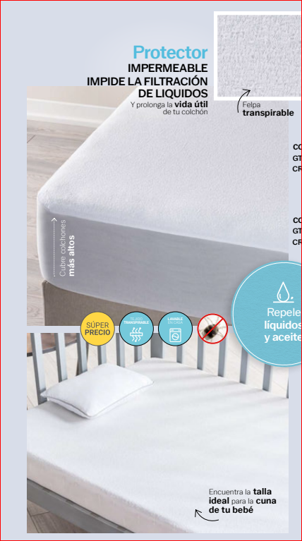 Protector de colchon impermeable ks mas tallas disponibles (el precio varia)