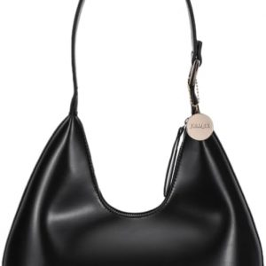 JOLLQUE Shoulder Bag for Women, Small Leather Handbag Purse,Unique Trendy Zipper Hobo Bag