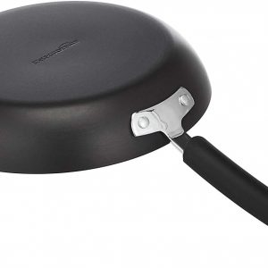 Amazon Basics Juego de utensilios de cocina antiadherentes anodizados duros de 12 piezas, color negro - ollas, sartenes y utensilios