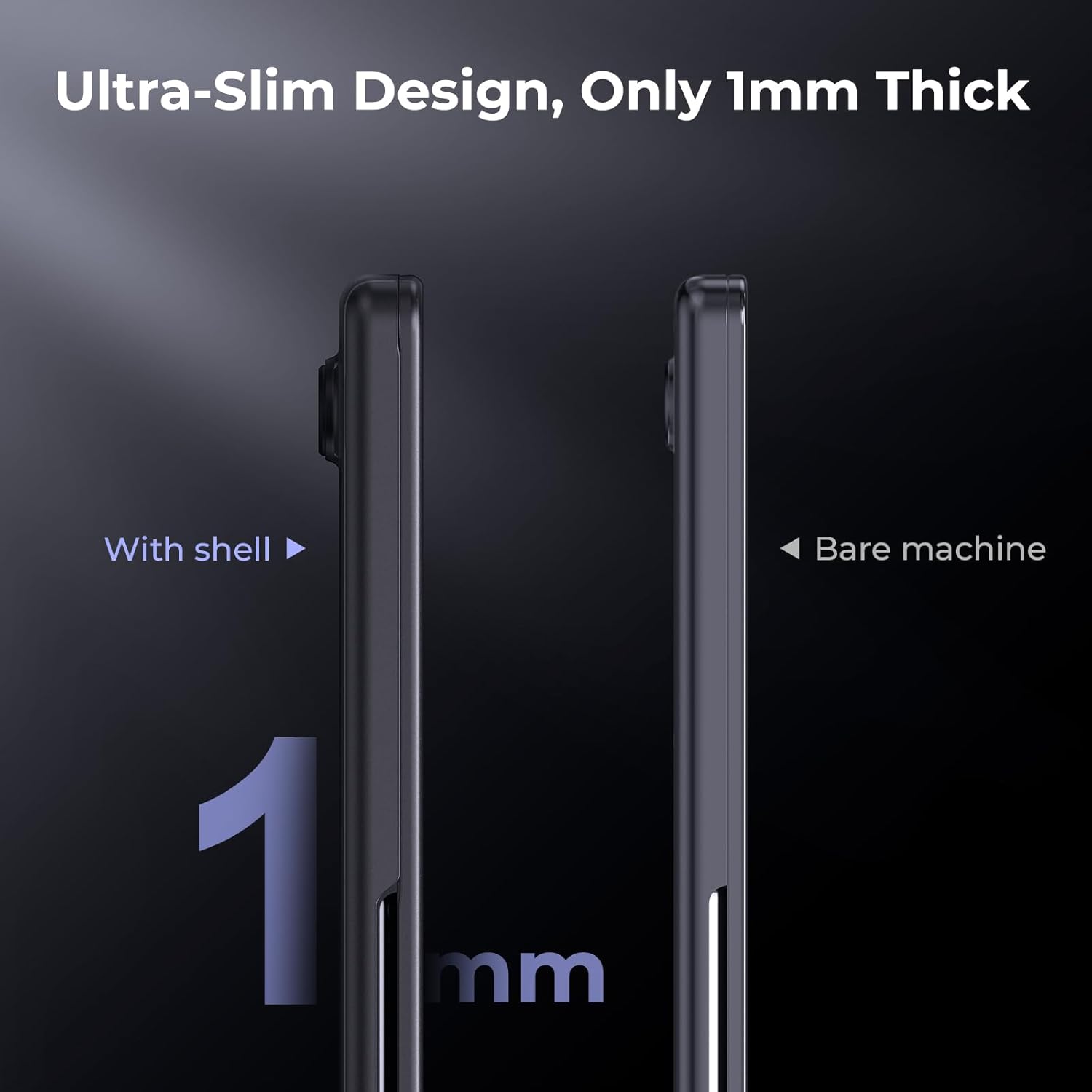 BlueSwan Matte Case for MacBook Pro 14 M5 2025 2024-2021 M4 M3 M2 M1 Pro/Max, Compatible A3434 A3401 A3112 A2992 A2918 A2779 A2442, Hard Shell Protective Cover, Space Black Clear