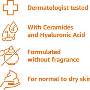 Amazon Basics Moisturizer Cream for Face, Dry Skin, Hydrating , 16 Ounces, 2-Pack