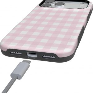 Casely iPhone 17 Pro Max Case | Pink Plaid | Sunday Best | Compatible with MagSafe | Bold Protective Design