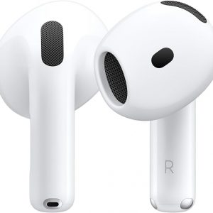Apple Auriculares inalámbricos AirPods 4, auriculares Bluetooth, audio espacial personalizado, resistente al sudor y al agua, funda de carga USB-C, chip H2, hasta 30 horas de duración de la batería,