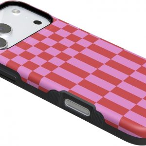 Casely iPhone 17 Pro Max Case | Vibe Check | Pink Checkerboard | Compatible with MagSafe | Bold Protective Design