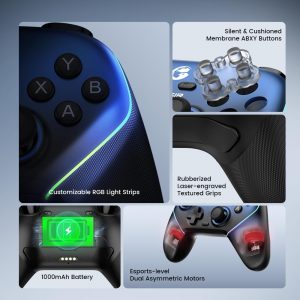GameSir Super Nova Wireless Gaming Controller and Dark Green Faceplate