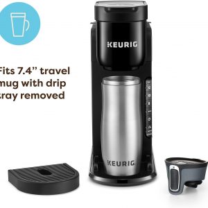 Keurig K-Express Single Serve K-Cup Pod Coffee Maker, 3 Brew Sizes, Strong Button Feature, 42oz Removable Reservoir, Black