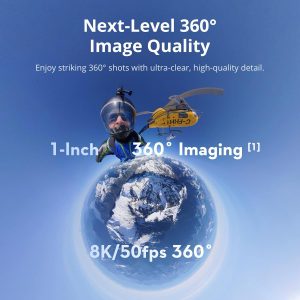 DJI Osmo 360 Camera Adventure Combo, Waterproof 8K 360° Action Camera with 1-Inch 360° Imaging, Extended Battery Life with 3 Batteries, Native 8K 360° Video, 105GB Built-in Storage, 360 Action Camera