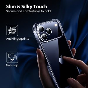 Mkeke – Funda transparente compatible con iPhone 17 Pro, antiamarilleo y con protección contra caídas de grado militar. Protector a prueba de golpes para iPhone de 6.3 pulgadas, modelo 2025