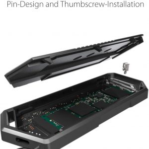 ASUS ROG STRIX Arion Aluminum Alloy M.2 NVMe SSD External Portable Enclosure Case Adapter, USB 3.2 Gen 2 Type-C (10 Gbps), USB-C to C and USB-C to A Cables, Fits PCIe 2280/2260/2242/2230 M Key/B+M Key