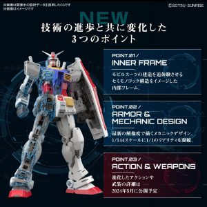 Bandai Hobby - Mobile Suit Gundam - RX-78-2 Gundam ver. 2.0, Bandai Spirits RG 1/144 Model Kit