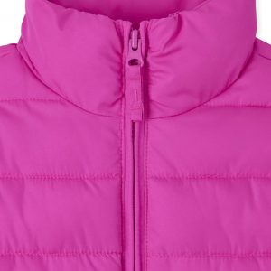 The Children's Place - Chamarra puffer de peso medio, resistente al viento y al agua, para niñas