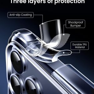 Mkeke – Funda transparente compatible con iPhone 17 Pro, antiamarilleo y con protección contra caídas de grado militar. Protector a prueba de golpes para iPhone de 6.3 pulgadas, modelo 2025