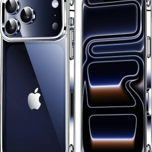 Mkeke – Funda transparente compatible con iPhone 17 Pro, antiamarilleo y con protección contra caídas de grado militar. Protector a prueba de golpes para iPhone de 6.3 pulgadas, modelo 2025