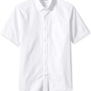 Amazon Essentials Mens Slim-Fit Short-Sleeve Pocket Oxford Shirt