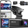 REDTIGER 4K Dash Cam Front Rear, STARVIS 2 Sensor, Free Card Included, 5.8GHz WiFi-20MB/s Fast Download, Dash Camera for Cars with GPS, WDR Night Vision, 170°Wide Angle, 24H Parking Mode(F7NP)