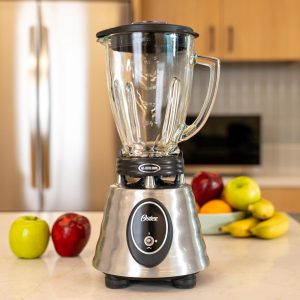 Oster Classic Series Heritage Blender with 6-Cup Glass Jar, 1000W Power, Stainless Steel Countertop Kitchen Blender