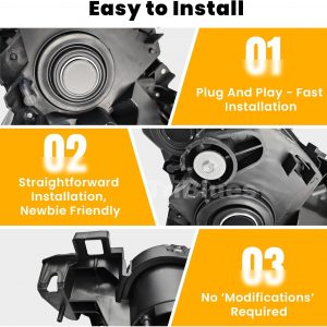 Headlights Replacement for 2013 2014 2015 2016 Mazda CX-5, Headlight Clear Lens Left Driver Side Front Head Light Headlamp for 2013-2016 Mazda CX-5