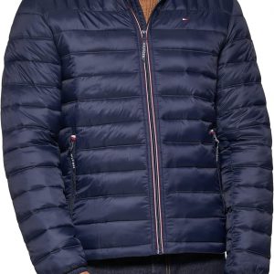 Tommy Hilfiger Ultra Loft Chaqueta inflada, ligera y plegable para hombre, tallas estándar, grandes y altas