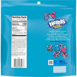 NERDS Gummy Clusters, Candy, Very Berry, Crunchy and Gummy, 18.5 oz