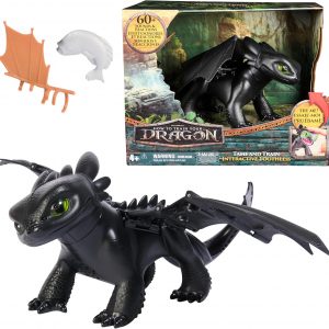 Dreamworks Dragons Cómo entrenar a tu dragón, domar y entrenar interactivo sin dientes con 60 sonidos y reacciones, juguetes para niños y niñas a partir de 4 años