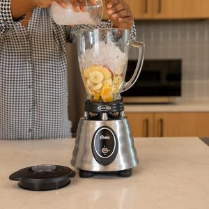 Oster Classic Series Heritage Blender with 6-Cup Glass Jar, 1000W Power, Stainless Steel Countertop Kitchen Blender