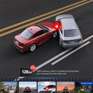 REDTIGER 4K Dash Cam Front Rear, STARVIS 2 Sensor, Free Card Included, 5.8GHz WiFi-20MB/s Fast Download, Dash Camera for Cars with GPS, WDR Night Vision, 170°Wide Angle, 24H Parking Mode(F7NP)