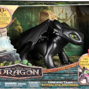Dreamworks Dragons Cómo entrenar a tu dragón, domar y entrenar interactivo sin dientes con 60 sonidos y reacciones, juguetes para niños y niñas a partir de 4 años