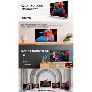 Compaq Televisor Smart Full HD QLED de 43 Pulgadas
