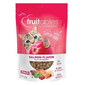 Fruitables cat treats 2.5 onz - salmon y arandanos