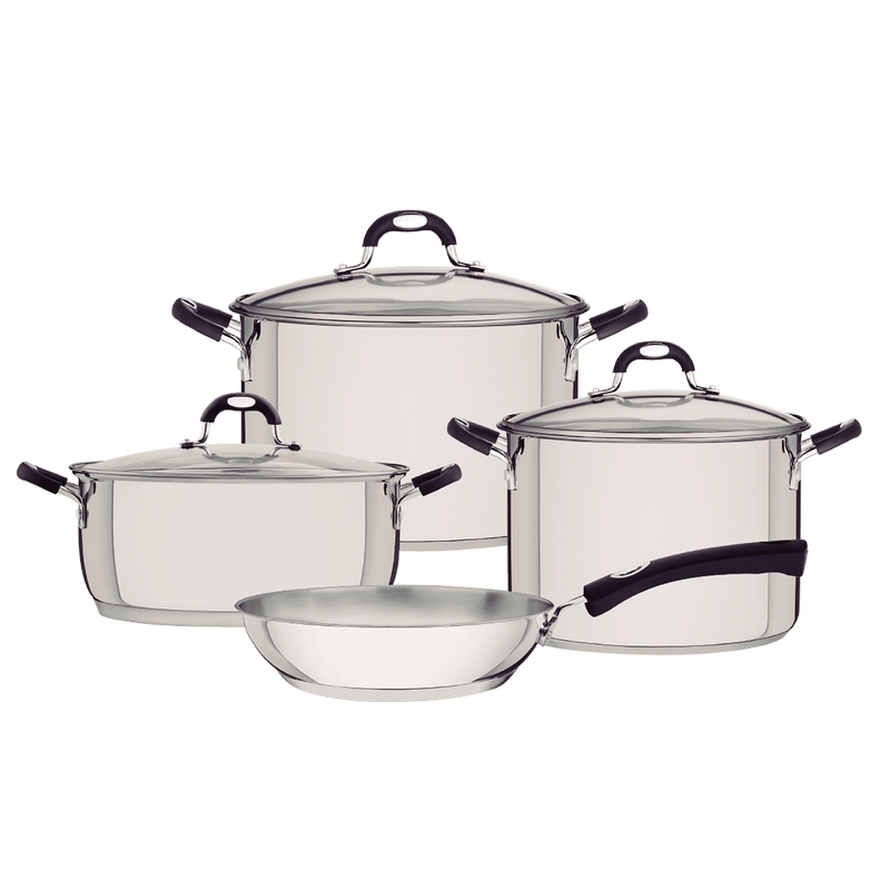 Juego de utensilios de cocina Tramontina Astro de acero inoxidable y silicona, 4 piezas 65100/010