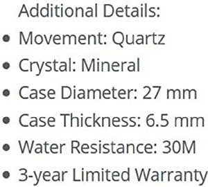 Bulova Women's Classic Stainless Steel Watch and Mother of Pearl Dial