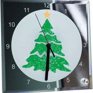 20pcs Sublimation Blank Clock Glass Photo Frame 7.8" x 7.8" Picture Framed Wall Decor DIY Heat Transfer Press Printing