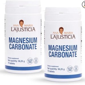 ANA Maria LAJUSTICIA Carbonato de Magnesio, 75 Tabletas, Sin Gluten, Kosher, Vegano, 56.25 GR- 2 Unidades