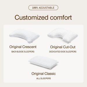 Coop Home Goods Original Adjustable Pillow, Queen Size Bed Pillows for Sleeping, Cross Cut Memory Foam Pillows - Medium Firm Back, Stomach and Side Sleeper Pillow, CertiPUR-US/GREENGUARD Gold