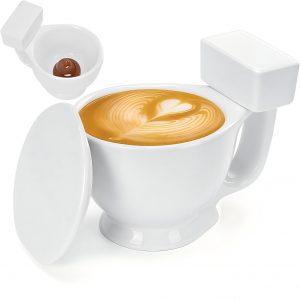 P-oops! Regalos de elefante blanco para adultos, regalos de Navidad para mujeres y hombres, taza de café para el inodoro, regalo para hombre, frutero, día de San Valentín para él y ella