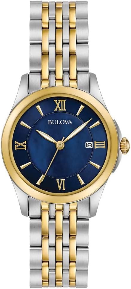 Bulova Women's Classic Stainless Steel Watch and Mother of Pearl Dial