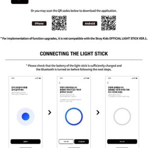 Straykids - Palo de luz, luces de animación para concierto con función Bluetooth con pulseras y 55 tarjetas fotográficas