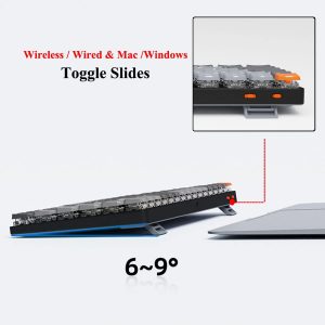 Keychron K3 Versión 2, 75% de diseño, 84 teclas Teclado mecánico inalámbrico ultrafino Bluetooth/USB con cable con retroiluminación blanca, interruptor marrón óptico Keychron de perfil bajo