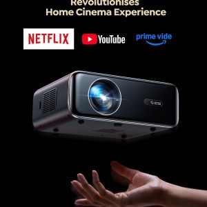 [Built-in Official Apps/4K Support] Smart Outdoor Projector with WiFi and Bluetooth, 800ANSI Movie Projector, DoIby Audio with Dual Speaker, Auto Focus w/ YouTube&PrimeVideo Proyector, Upgrad P62 Pro