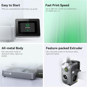 Creality Hi Combo with CFS, Multicolor 3D Printer 500mm/s High Printing, Print Size 260 * 260 * 300mm,MK8 Nozzles Package PLA Filament 1.75 mm (Hi 3D Printer)