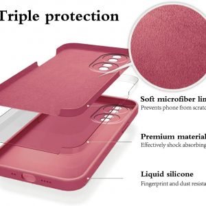 Compatible with Honor 90 Case Silicone Liquid Dark Green, Soft Smooth Touch for Honor 90 Phone Case Silicone Shockproof Thin Cover (Camellia)