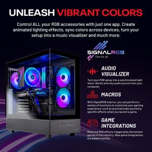 Skytech Gaming Azure 3 Gaming PC, Intel i5 14400F 2.5GHz, NVIDIA RTX 5060, 1TB NVMe SSD, 32GB DDR5 RAM 6000, 650W Gold PSU, Wi-Fi, Win 11, Desktop