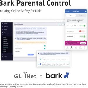 GL.iNet GL-MT6000 (Flint 2) WiFi 6 High Speed Gaming Routers for Wireless Internet, 2 x 2.5G Ethernet Ports for Fiber Optic Modem, Long Range Computer VPN WiFi Router, Home & Business