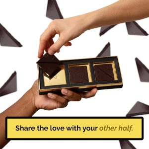 Tabs Chocolate Squares for Couples (1 Box) - Dark Chocolate Bar to Improve Mood - Vegetarian, Gluten-Free for Men & Women
