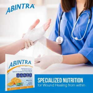ABINTRA El suplemento nutricional especializado para la curación de heridas incluye L-arginina, L-glutamina, proteína de suero, vitaminas y minerales, sabor a naranja, fabricado en los Estados Unidos,