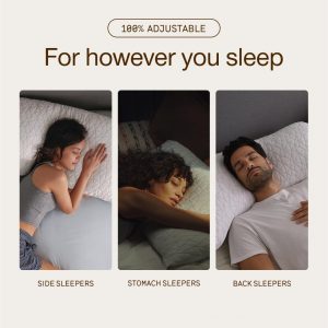 Coop Home Goods Original Adjustable Pillow, Queen Size Bed Pillows for Sleeping, Cross Cut Memory Foam Pillows - Medium Firm Back, Stomach and Side Sleeper Pillow, CertiPUR-US/GREENGUARD Gold