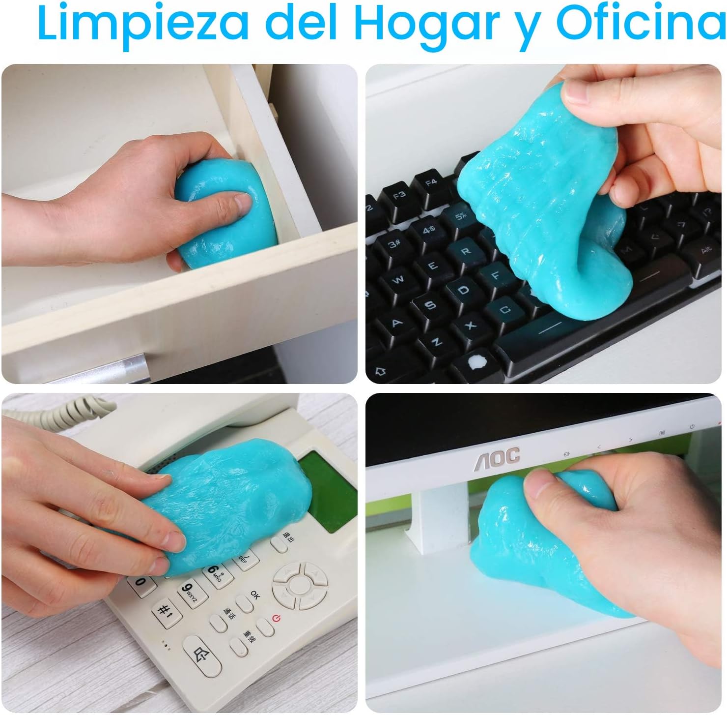 PULIDIKI Gel de limpieza de coche, masilla limpiadora universal para interiores de automóvil, suministros de kit de limpieza perfectos, accesorios de herramientas de detallado automático, regalos para