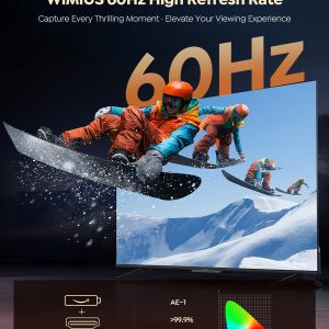 [Built-in Official Apps/4K Support] Smart Outdoor Projector with WiFi and Bluetooth, 800ANSI Movie Projector, DoIby Audio with Dual Speaker, Auto Focus w/ YouTube&PrimeVideo Proyector, Upgrad P62 Pro